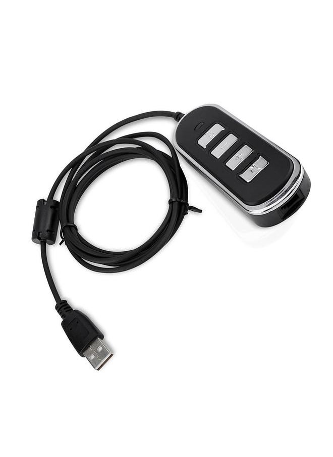 RJ9 To USB Audio Headphone Conversion Line Computer Headphones Line With Control Box