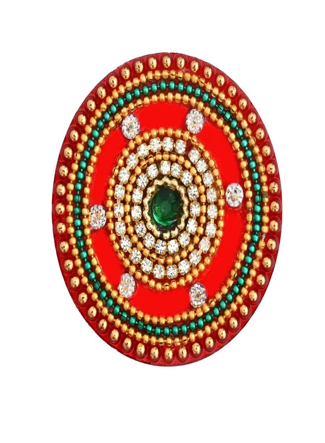 AARGKRAFT Acrylic Handmade Round Rangoli Home Temple Decorations for Diwali, Dusshera Wedding Pooja Festival Size - Very Small - Image 3