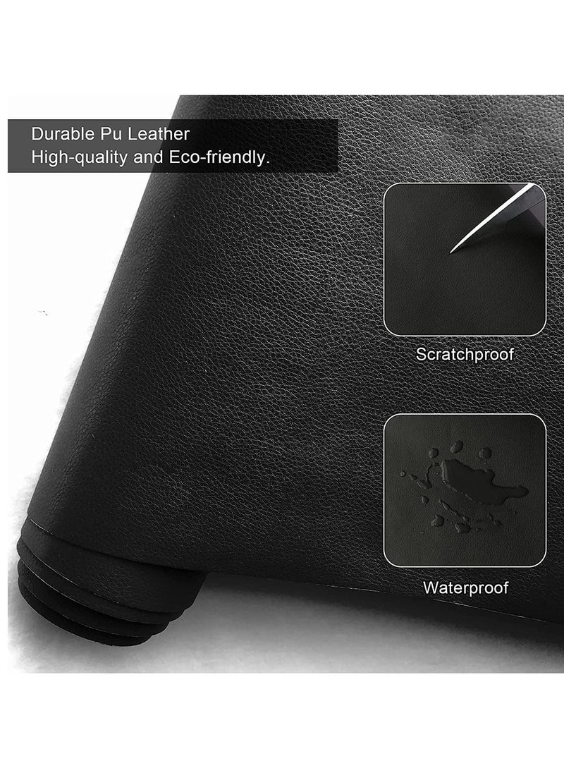 KASTWAVE - Sofa Leather Repair Patches, 50 X 137 cm Large Self Adhesive Decorative Tape DIY Adhesive Backed Lychee Repair Patches for Sofas, Shoes, Car Seats, Handbags and Other Leather Patches (Black) - Image 1