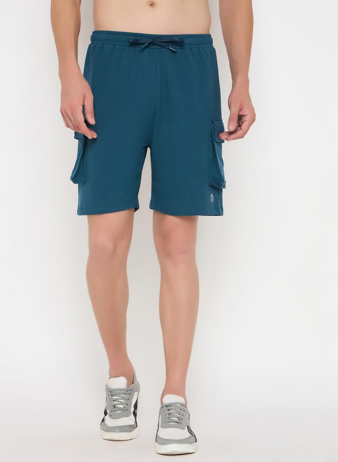 John Players John Player Solid Drawstring Waist Lounge Shorts with Pockets - Image 2