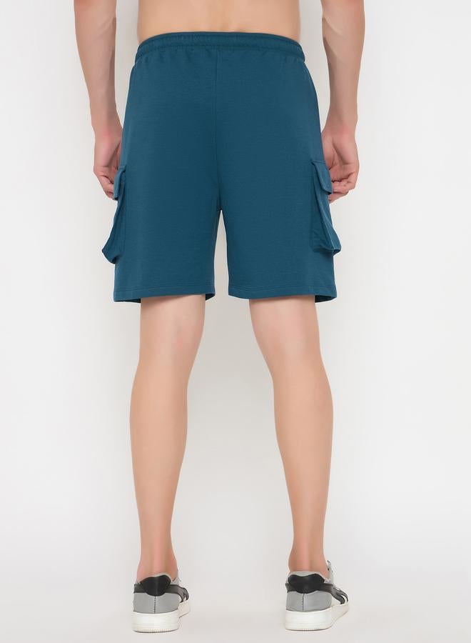 John Players John Player Solid Drawstring Waist Lounge Shorts with Pockets - Image 5