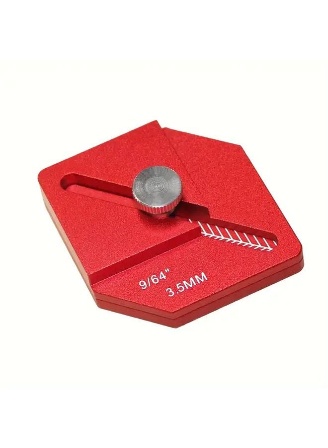 Red Heavy Duty Aluminum Woodworking Marking Gauge High Precision Adjustable Distance - Image 1