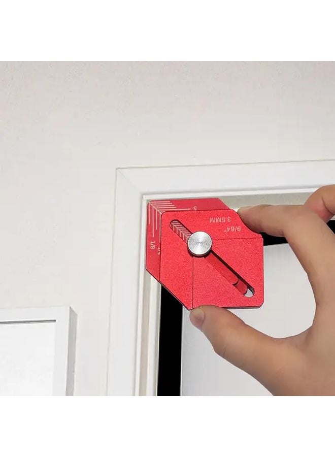 Red Heavy Duty Aluminum Woodworking Marking Gauge High Precision Adjustable Distance - Image 2