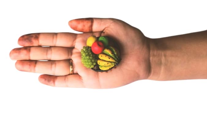 BRIKSHI Fridge Magnet Miniature Food 3D Fridge Magnet Best Souvenir Gift 100% Made in India (Fruits Basket) - Image 2