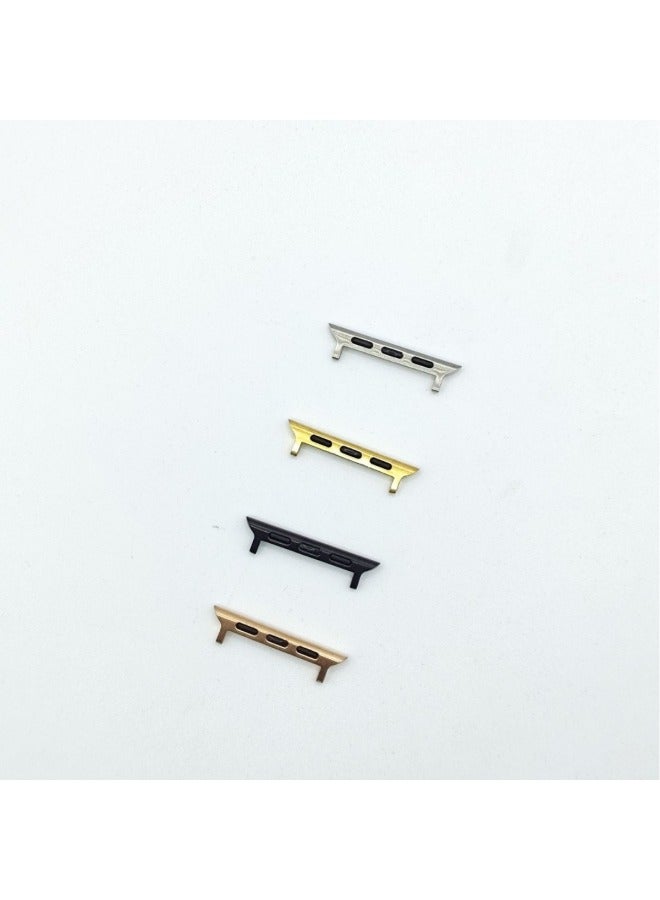 Suitable For Apple Strap Connector Raw Ears Iwatch Watch Adapter 22mm Metal Stainless Steel-Color:Gold-Specifications:42/44/45-20  - Image 1