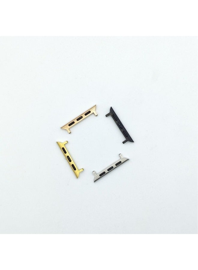 Suitable For Apple Strap Connector Raw Ears Iwatch Watch Adapter 22mm Metal Stainless Steel-Color:Gold-Specifications:42/44/45-20  - Image 2
