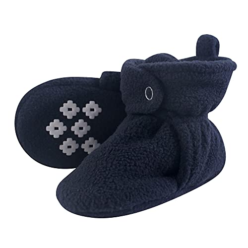Little Treasure baby boys Cozy Fleece Booties Slipper Sock, Navy, 0-6 Months US - Image 4