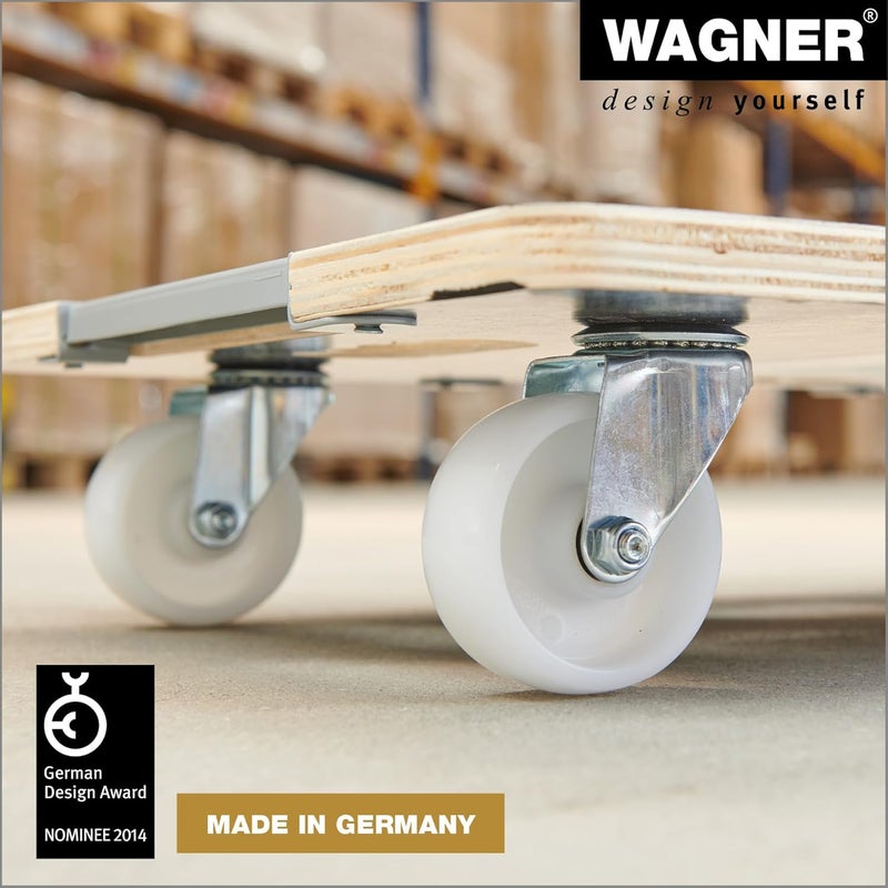 Wagner moving dolly MM 1381 I 63 x 43 cm I Euro format - ideal for heavy stacking containers I load securing I non-slip surface I load capacity 250 kg - 20138101 - Image 5
