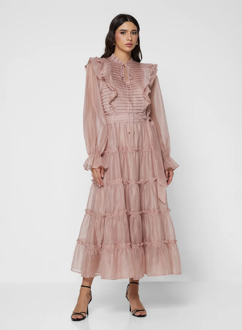 خزانة Tiered Dress With Baby Ruffles