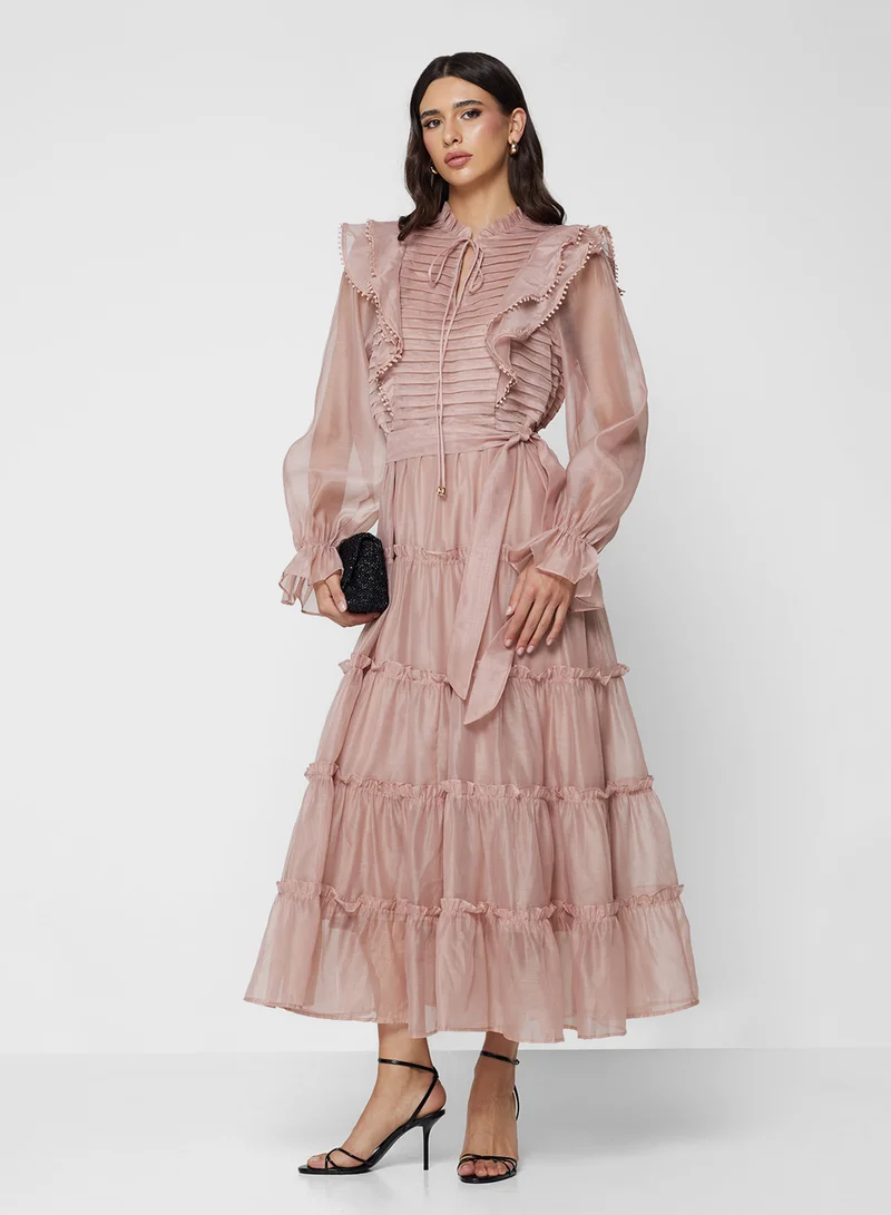 Khizana Tiered Dress With Baby Ruffles