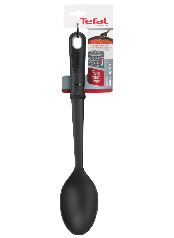 TEFAL Comfort Spoon | Kitcken Tool | High-Heat Resistance | Scratch-Free for Cookware | Dishwasher-Safe | Ergonomic Design | Black | Plastic | 2 Years Warranty | K1290114 Black - Image 4