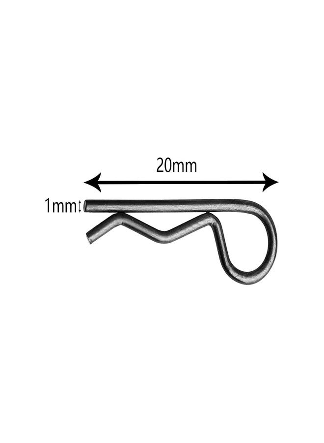 AllinRC 50PCS RC Clips RC Body Clips with Pull Tabs for All 1/16 1/18 Traxxas Axial Redcat Tamiya Team Associated RC Car Shell (Black) - Image 2