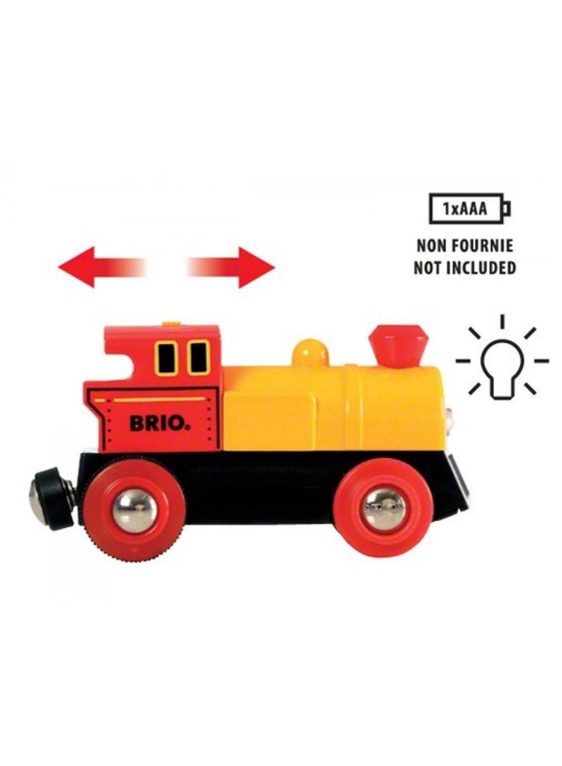 Brio قطار BRIO الكهربائي القابل للتشغيل مع عربة الفحم المتحركة وخلاط الأسمنت – محرك مضيء للأطفال من عمر 3 سنوات فما فوق – متوافق مع جميع مجموعات السكك الحديدية الخشبية من BRIO World | 33319-B - Image 4