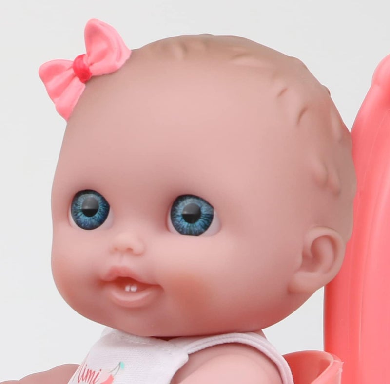 JC Toys Lil Cutesies Twin 8.5" All Vinyl Dolls and Stroller Set - Posable, Washable, and Removable Outfits - Perfect for Ages 2+ - Image 3