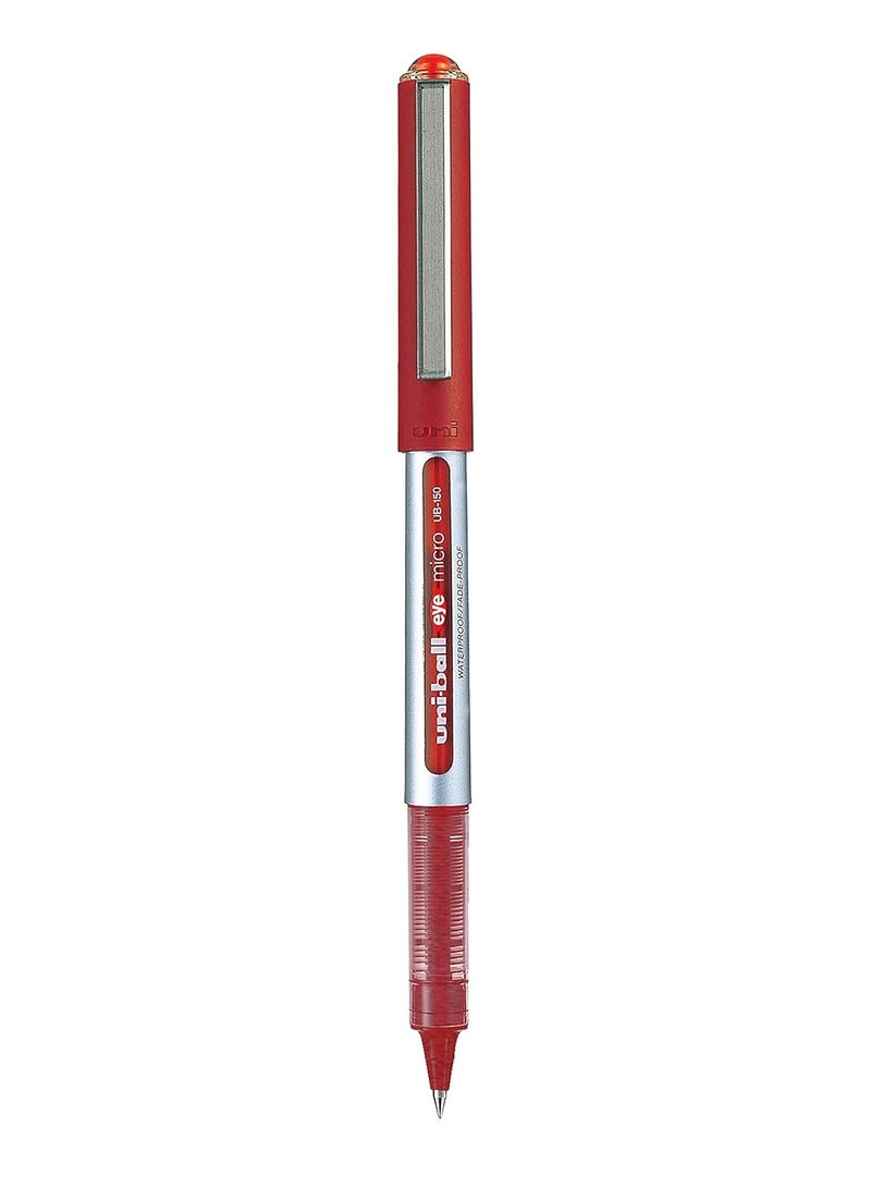 Uni-Ball-EYE UNI-BALL Eye UB150 0.5mm Roller Ball Pen | Red Ink, Pack of 5 - Image 2