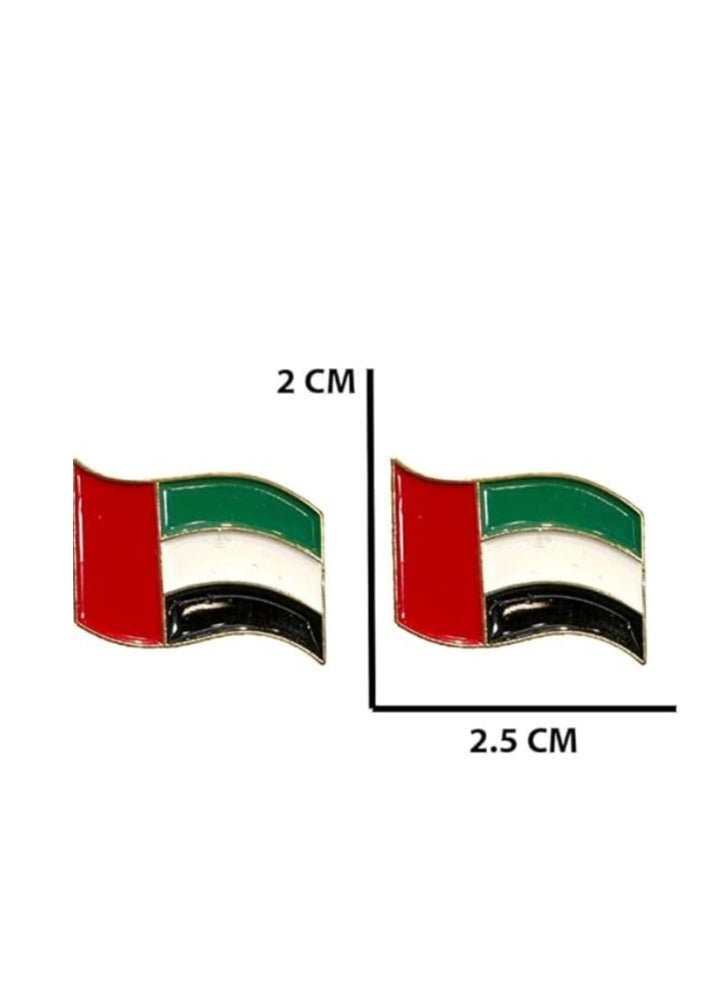 راين ملصق علم الإمارات العربية المتحدة بتصميم ثلاثي الأبعاد شارة معدنية 2 قطعة معدنية 2.5 سم - Image 2