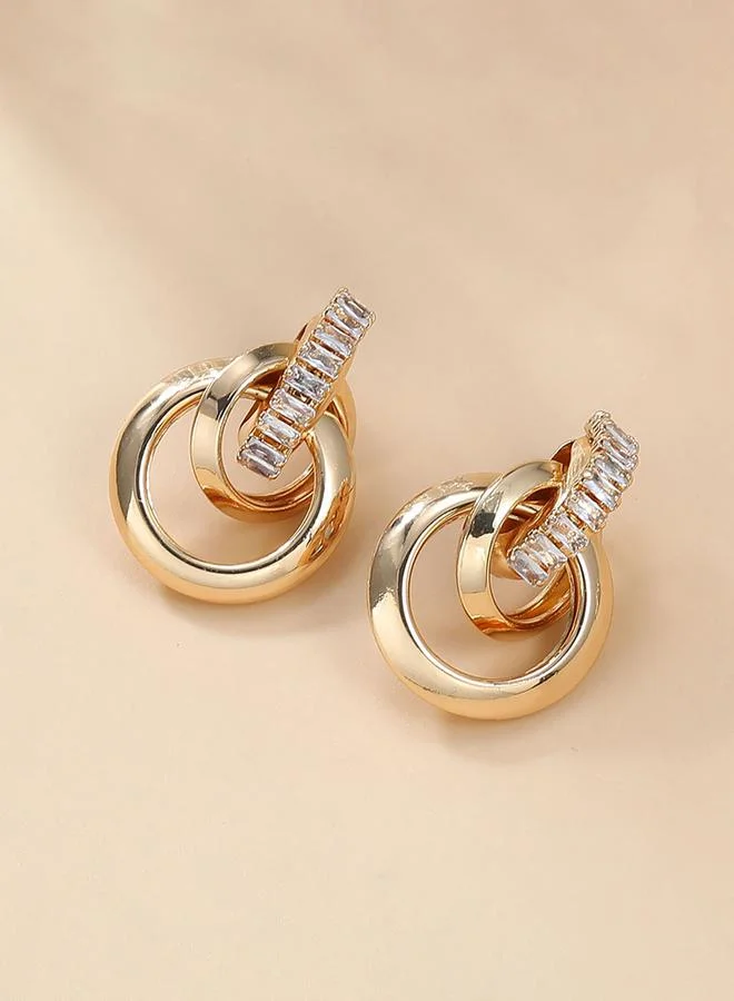 ستايلي Styli Interlock Embellished Earrings