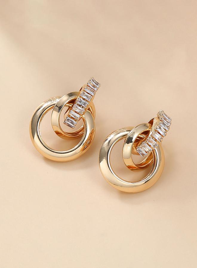 ستايلي أقراط مزينة بنمط متشابك