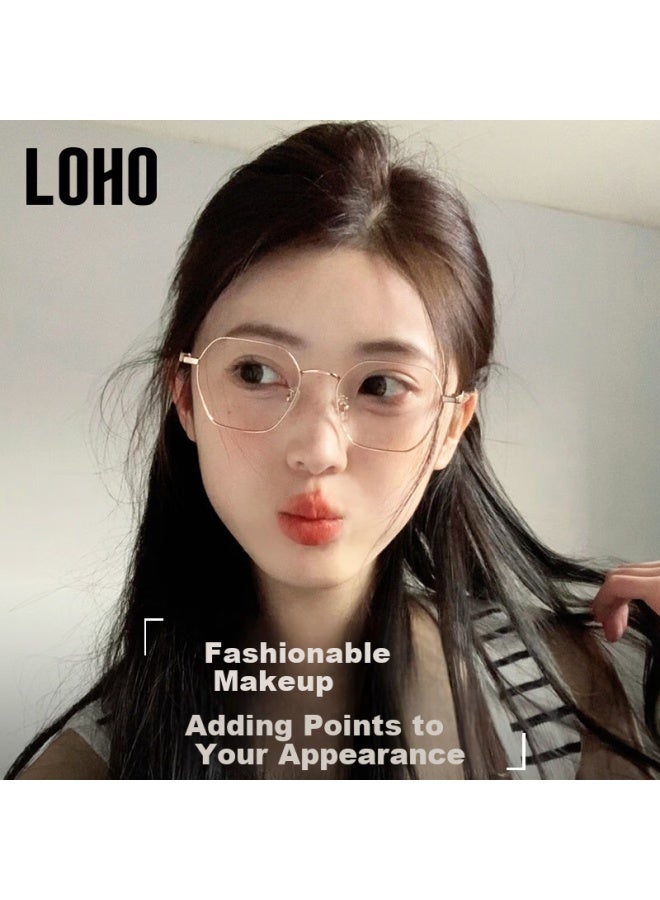 Loho Pure Titanium Blue Light Blocking Gl For Women With Prescription, Anti-radiation Zeiss Lenses, Fatigue-relief Clear Gl Frame For Men - Image 1