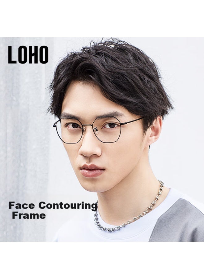 Loho Pure Titanium Blue Light Blocking Gl For Women With Prescription, Anti-radiation Zeiss Lenses, Fatigue-relief Clear Gl Frame For Men - Image 2