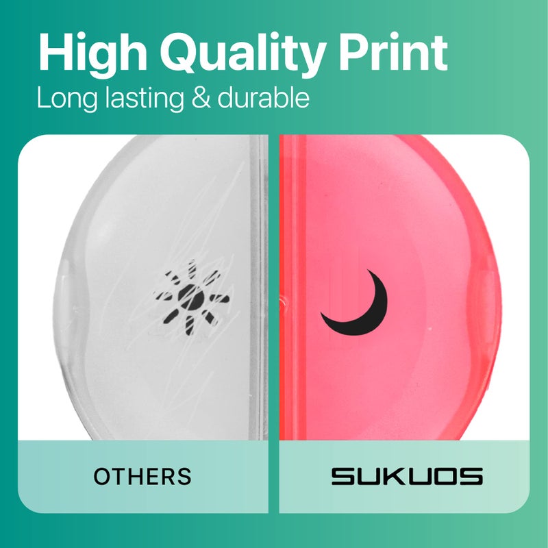 Sukuos Large Weekly Pill Organizer 2 Times a Day, Daily Pill Box 7 Day Easy to Open with Double Protection, AM PM Pill Case for Medicine/Vitamin/Fish Oil/Supplements (Cyan) - Image 5