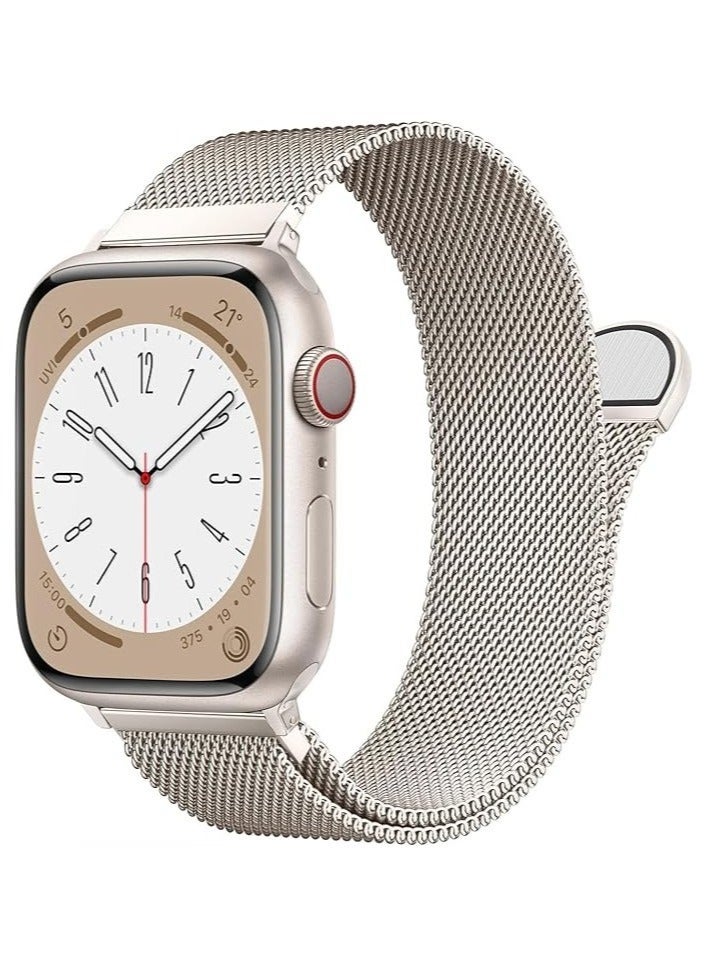 كيلا حلقة ميلانو من الفولاذ المقاوم للصدأ متوافقة مع سوار ساعة Apple Watch مقاس 38 مم 40 مم 41 مم 42 مم 42 مم (سلسلة 11/10، سوار بديل لساعة iwatch Series 11، سلسلة 10 8 7 6 5 4 3 2 1 (42/41/40/38 مم) - Image 1