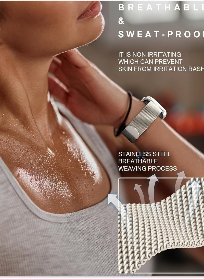 كيلا حلقة ميلانو من الفولاذ المقاوم للصدأ متوافقة مع سوار ساعة Apple Watch مقاس 38 مم 40 مم 41 مم 42 مم 42 مم (سلسلة 11/10، سوار بديل لساعة iwatch Series 11، سلسلة 10 8 7 6 5 4 3 2 1 (42/41/40/38 مم) - Image 2