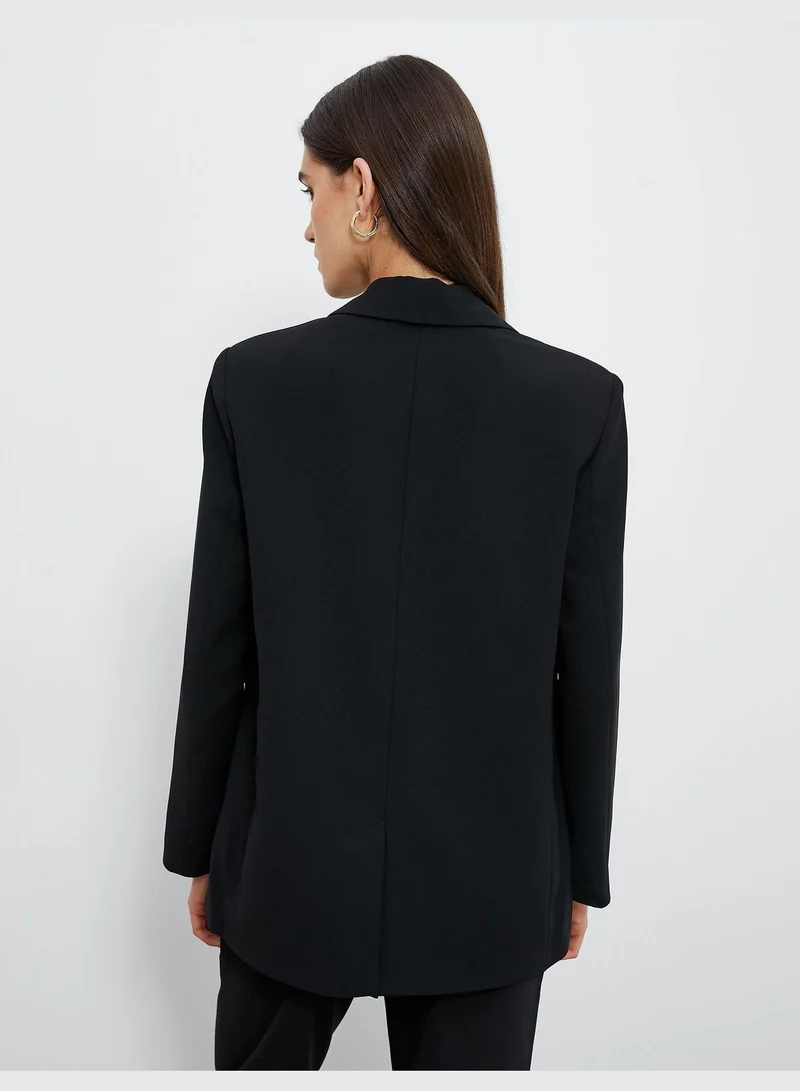KOTON Double Button Oversized Blazer Jacket