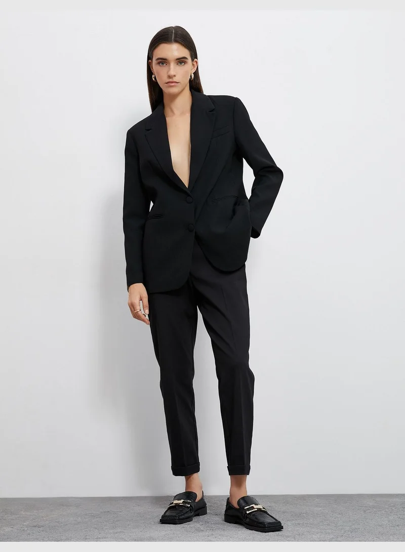 KOTON Double Button Oversized Blazer Jacket