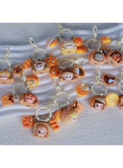 Generic POP BEAN Bubble Mate Moe Grain Toast Series Sp Toast Pendant Keychain Bag Decoration Gift-Specifications:Labubu+leather Rope Keychain Style  - Image 2