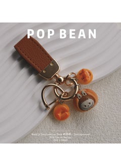 Generic POP BEAN Bubble Mate Moe Grain Toast Series Sp Toast Pendant Keychain Bag Decoration Gift-Specifications:Labubu+leather Rope Keychain Style  - Image 1