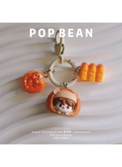 Generic POP BEAN Bubble Mate Moe Grain Toast Series Sp Toast Pendant Keychain Bag Decoration Gift-Specifications:Labubu+leather Rope Keychain Style  - Image 4