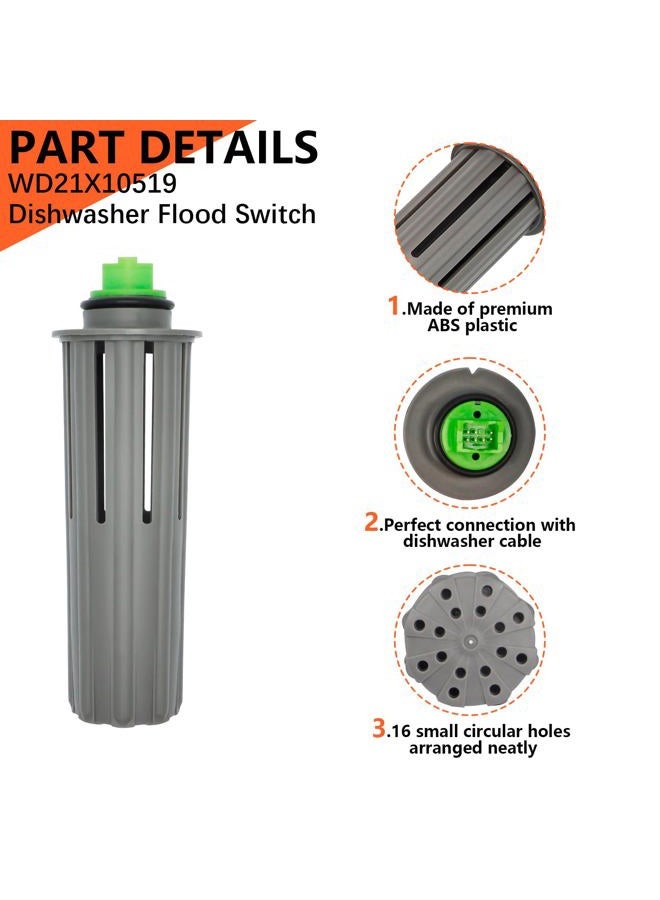REEPLAR Switch Flood Asm WD21X10519 for GE Dishwasher Flood Switch Replacement WD21X10492 WD21X20204 3028650 PS8690623 AP5781465 - Image 4