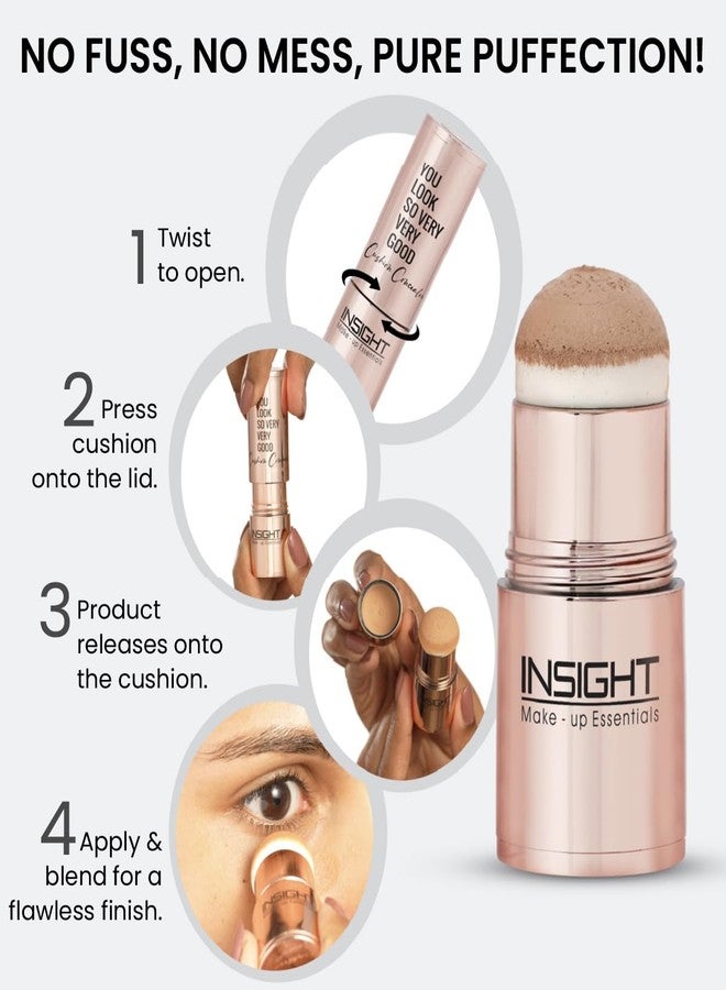 INSIGHT Cushion Concealer for Natural Flawless Finish | Vitamin E Infused | Featherlight, Buildable Coverage | Multipurpose & Travel-Friendly | Shade: Toasted Coconut, 3g - Image 4