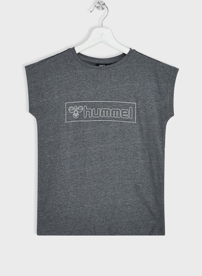 Hummel Kids Boxline Logo T-Shirt  - Image 1