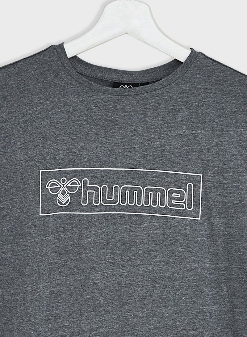 Hummel Kids Boxline Logo T-Shirt  - Image 3