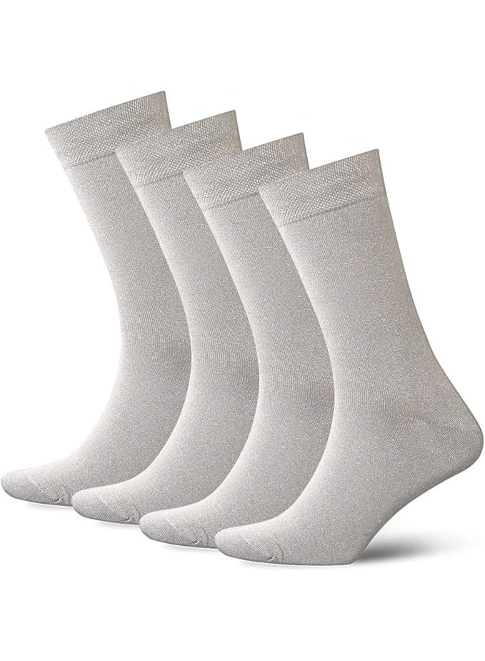 Mens Dress Socks, Lightweight Cotton Crew Socks, Super Soft and Breathable Socks for Men, Black Socks - Image 1
