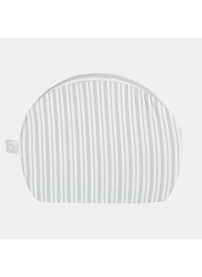 boppy Pregnancy Wedge Gray Modern Stripe Maternity Wedge With Removable Jersey Cover 