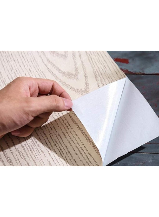 BPA ورق جدران بتصميم خشب البلوط الأصفر الفاتح القابل للإزالة واللصق من BPA® - Image 3