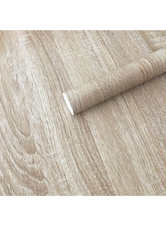 BPA ورق جدران بتصميم خشب البلوط الأصفر الفاتح القابل للإزالة واللصق من BPA® - Image 1