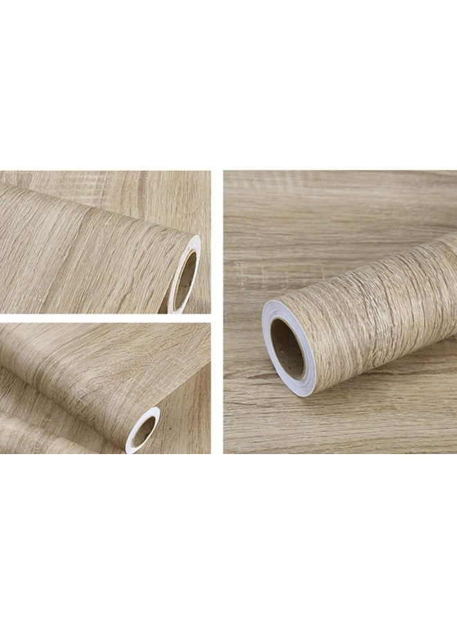 BPA ورق جدران بتصميم خشب البلوط الأصفر الفاتح القابل للإزالة واللصق من BPA® - Image 2
