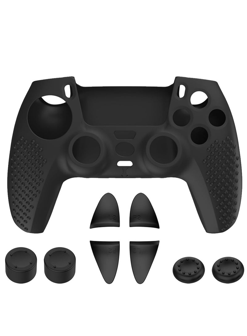 PS5 Controller Skin, Anti-Slip Thicken Silicone Protective Cover Case Perfectly Compatible with Playstation 5 Dualsense Controller Grip with 4 x Thumb Grip Caps  - Image 1