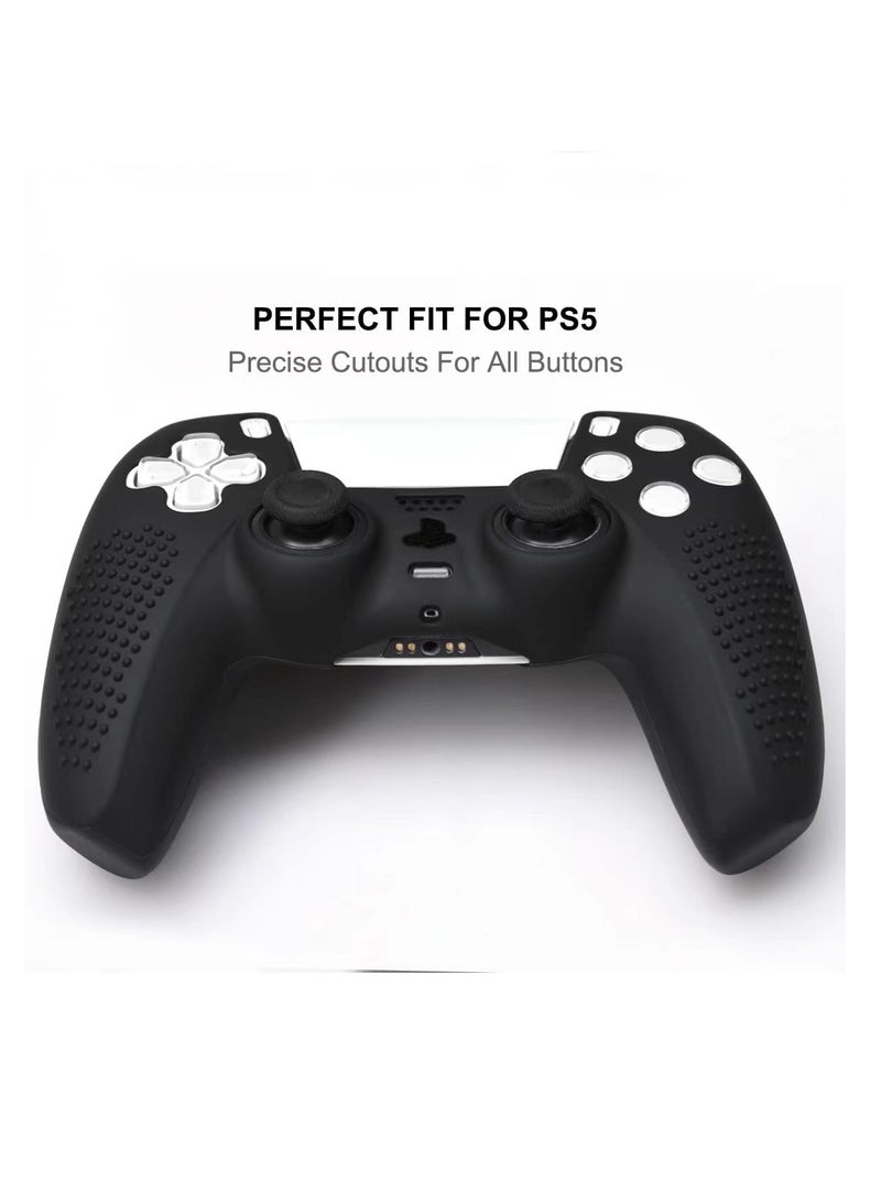 PS5 Controller Skin, Anti-Slip Thicken Silicone Protective Cover Case Perfectly Compatible with Playstation 5 Dualsense Controller Grip with 4 x Thumb Grip Caps  - Image 2