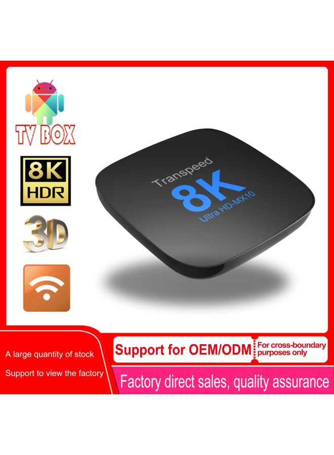 Network Set-top Box MX10-8K TV Box Android 13 Network Player Voice Remote Control-Color:Australian Regulations 2+16  - Image 1