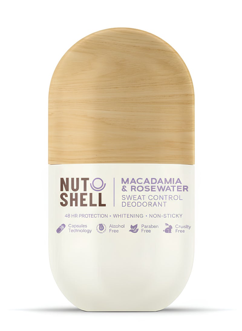 NUTSHELL Macadamia & Rosewater Sweat Control Deodorant - 50 Ml