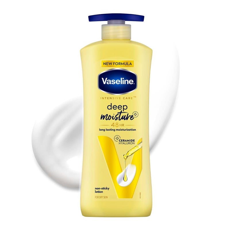Vaseline Deep Moisture Body Lotion |For Dry Skin|Cushion Soft Skin| With Ceramides Hyaluron Moisture Fillers 600ml - Image 1