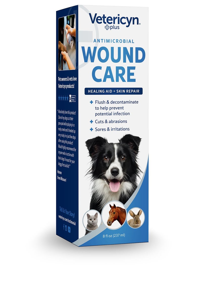Vetericyn Plus Dog Wound Care Spray | Healing Aid and Skin Repair, Clean Wounds, Relieve Dog Skin Allergies, Safe for All Animals. 8 ounces - Image 2