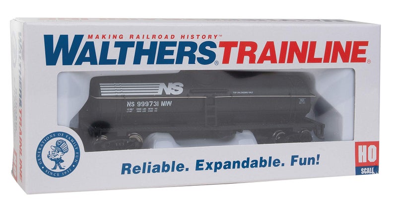 Walthers Trainline Tank Car-Ready to Run-Norfolk Southern (Black, White) 931-1447 HO Scale Model Railroad - Freight Model - Image 5