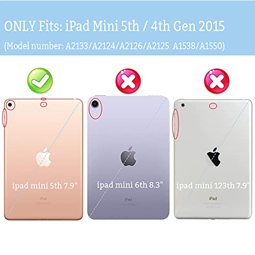 rantice iPad Mini 5 Case, iPad Mini 4 Case, Hybrid Three Layer Armor Shockproof Rugged Drop Protection Cover Case Built with Kickstand for iPad Mini 4/5 7.9 Inch - Image 2