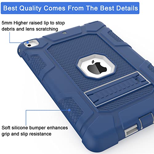 rantice iPad Mini 5 Case, iPad Mini 4 Case, Hybrid Three Layer Armor Shockproof Rugged Drop Protection Cover Case Built with Kickstand for iPad Mini 4/5 7.9 Inch - Image 4